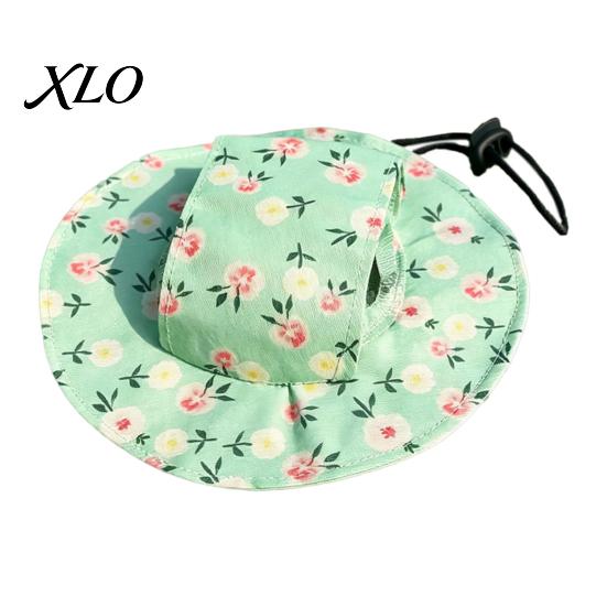 Breathable Sun Protection for Cats Cat Beach Hat, Summer Cap with Ear Holes, Adjustable Pet Gear Hat Small Dogs Outdoor Cute Head Accessory