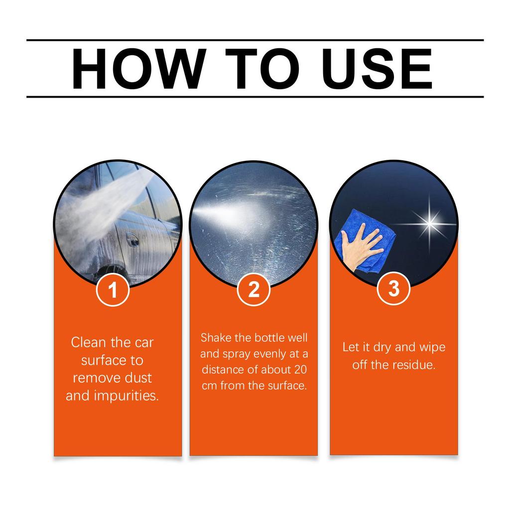 RAYHONG Automotive Ceramic Coating Spray Car Paint Coating Agent Fast Film Brightening Anti-fouling Anti-scratch Water Resistant