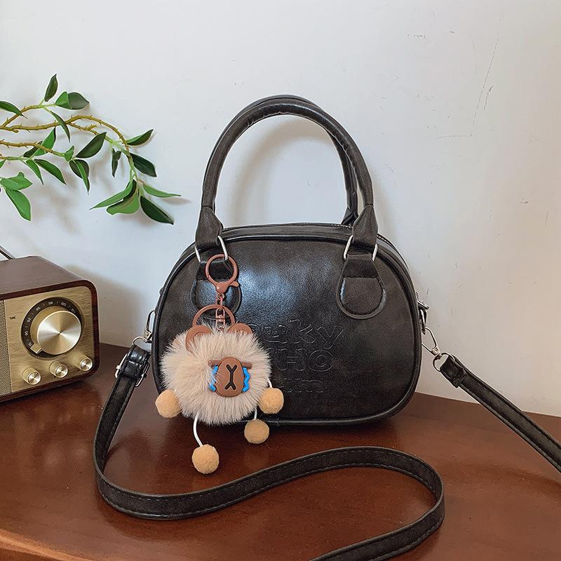 Niche Retro Maillard Style Handbag Women's 2025 New Versatile Korean Fashion Textured Shoulder Messenger Bag