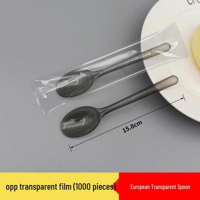 Individually Wrapped Transparent Disposable Plastic Spoons