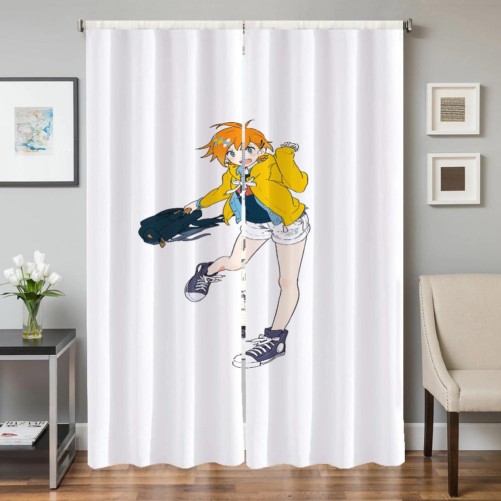 Home Interior Kitchen Curtains for Living Room 2 Pieces Blackout Curtains Door Curtain Young Girls Partition Bedroom Decoration