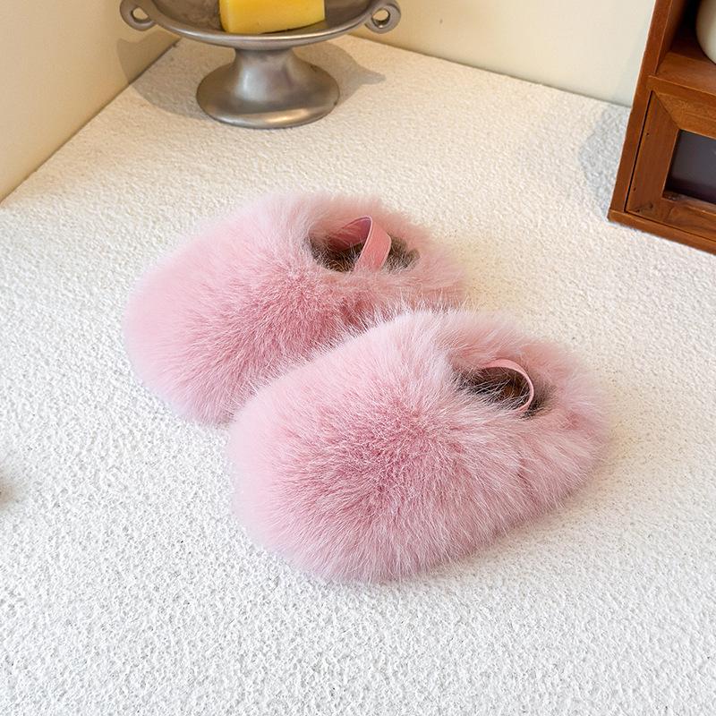 Children's Birkenstock Fuzzy Velvet Closed-Toe Slippers - Autumn/Winter 2025 Collection