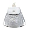 Schoolbag Korean Ins High Value Striped Backpack Female College Student Commuting Leisure Small Schoolbag Outdoor Small Fresh Backpack