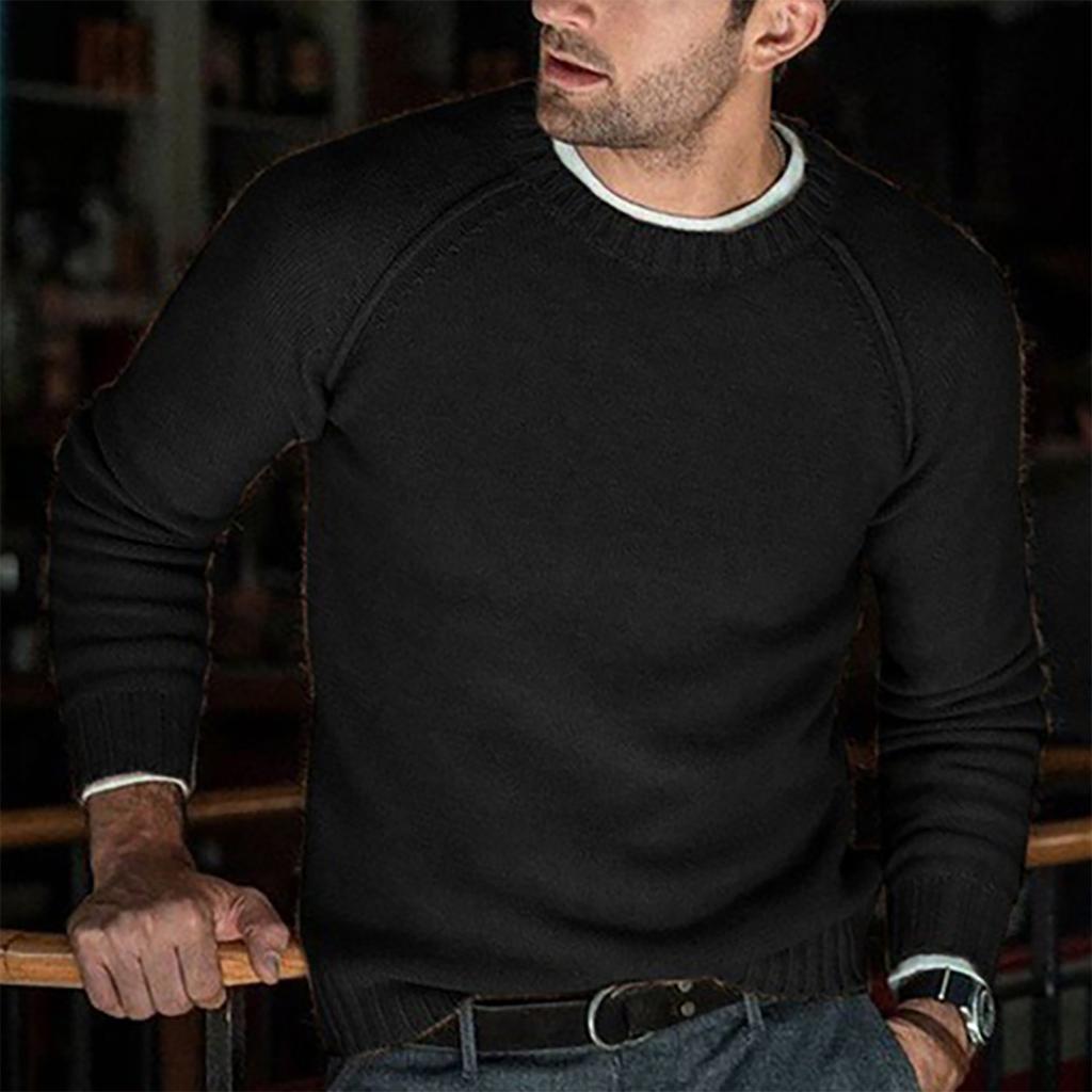 Herren Und Winter Freizeit Strickpullover mit dekorativem Muster in Uni