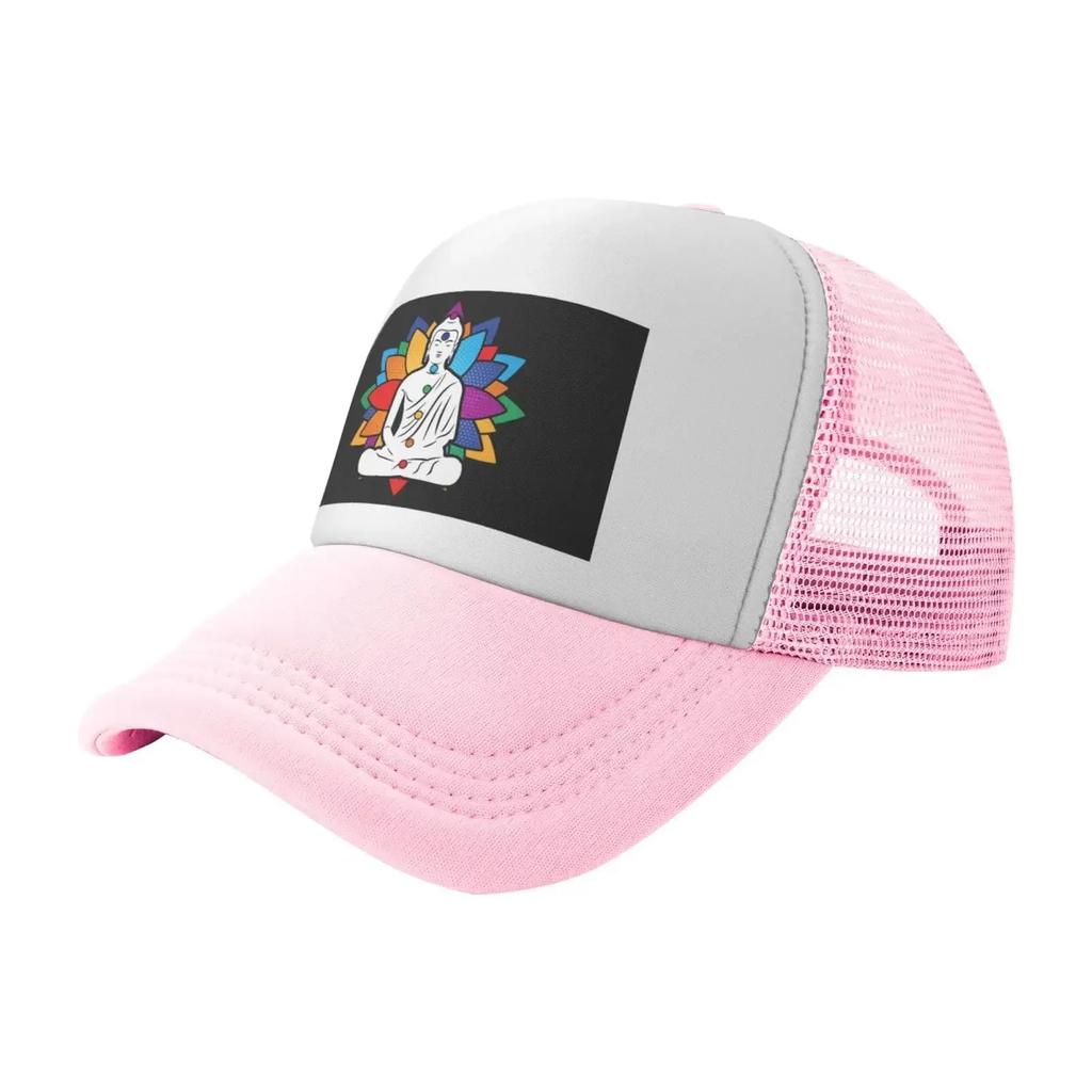 Buddha Chakra Meditation Trucker Hat  Mesh Baseball Snapback Cap for Unisex Or Women Outdoors