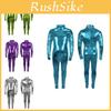 Stilvoller Zentai Ganzkörperanzug in glänzenden Metallic-Farben für Bühnenauftritte und Tanz