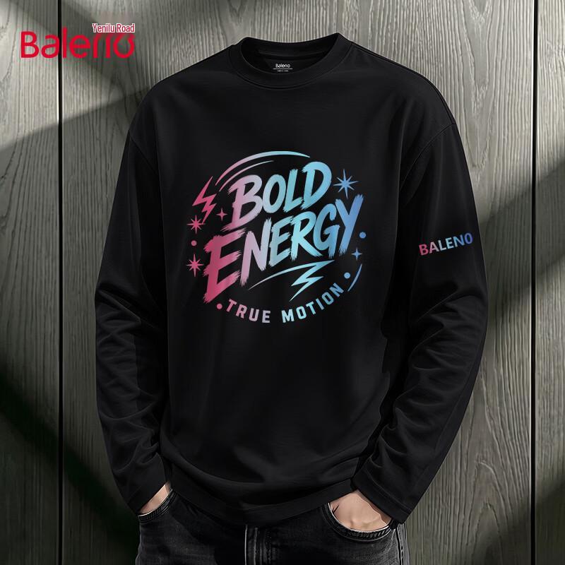 Baleno Men's Heavyweight Cotton Long-Sleeve Graphic T-Shirt