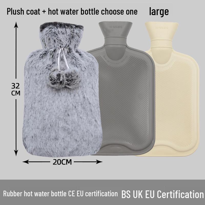 Explosion-Proof Hot Water Bottle: Rubber Design for Stomach and Feet, Long-Lasting Warmth