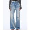Women's Lightning Pattern Washed Flared Denim Jeans