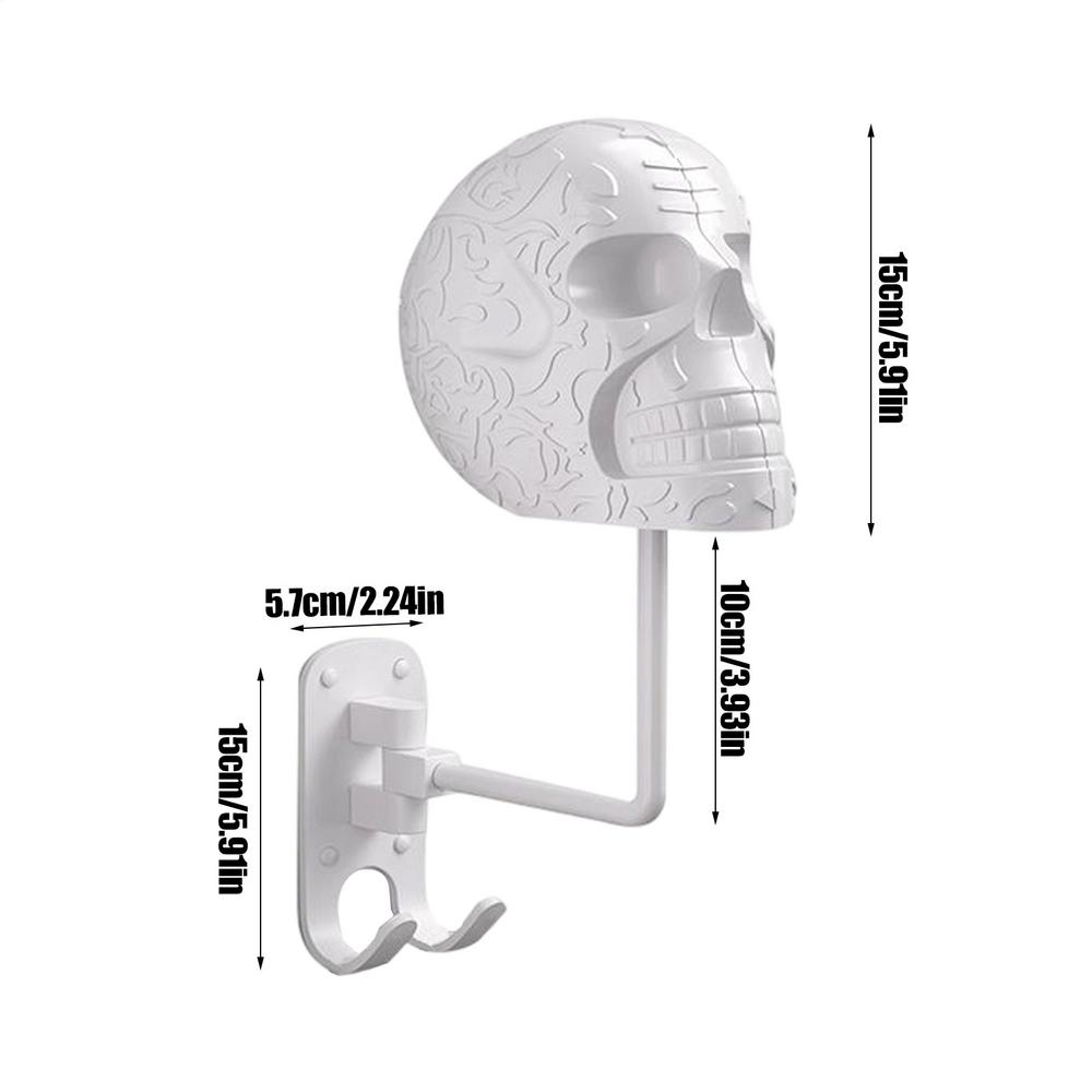 

Wall Mount Motorcycle Helmet Rack Helmet Holder Skull Shape Hat Rack Decorative Wall Mount Helmet Display Holder For Halloween