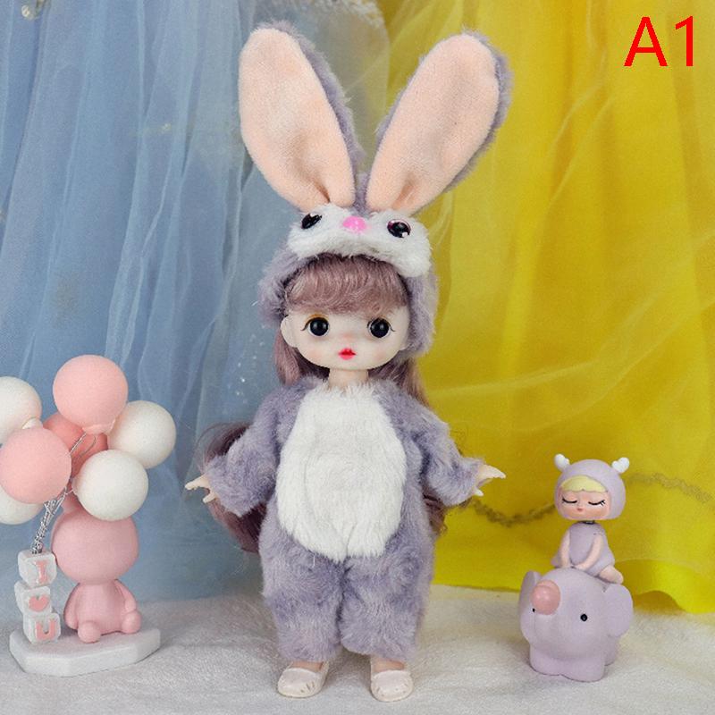 17cm Mini Puppe Bewegliche Gelenk mit Kleidung und Schuhe 3d Puppe Mädchen Spielzeug Geschenke