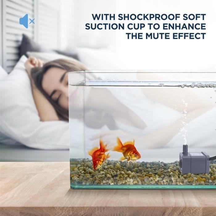 Nobleza - Pompe Submersible (5W, 300L/h) De Remplacement Pour Aquarium, Fontaine.. Avec Accessoires.