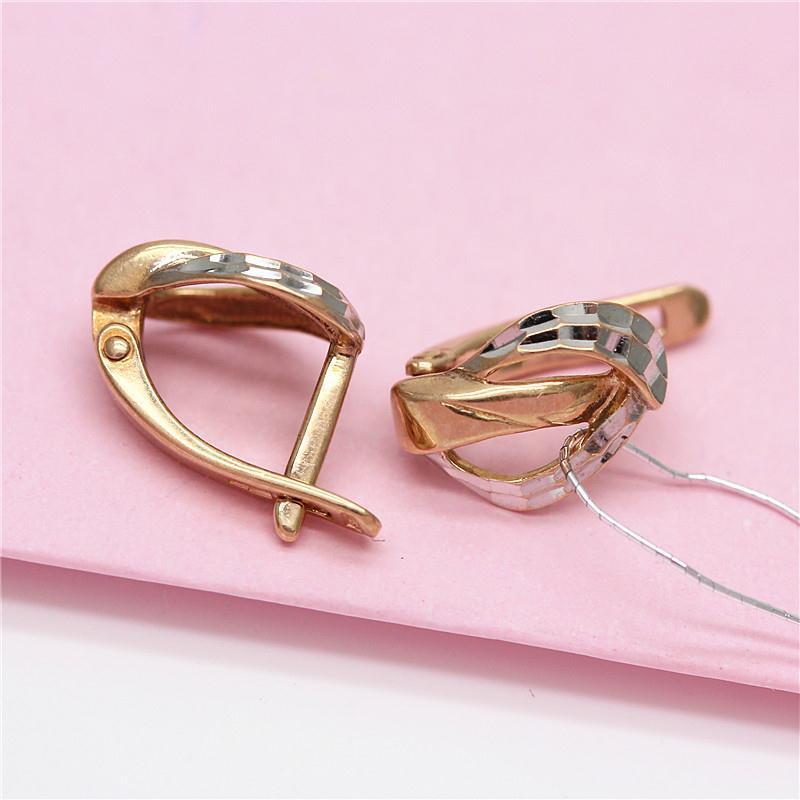 Purple Gold Earrings, Classic Temperament, Fashion Personality, High-End Design, Women'S Rose Gold-Plated Ear Buckles