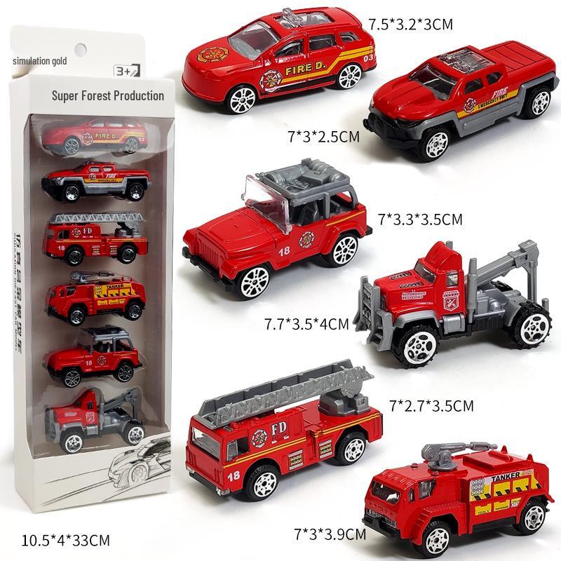 Children's Pull-Back Alloy Toy Car Set - School Bus Simulation Model