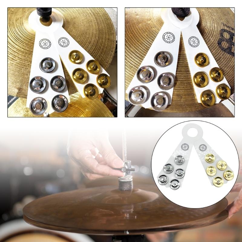 Cymbal Bells Rings Cymbal Bells Accessories Drum Set Cymbal Bells Drum Cymbal Rings Suitable for Various Drumming Styles