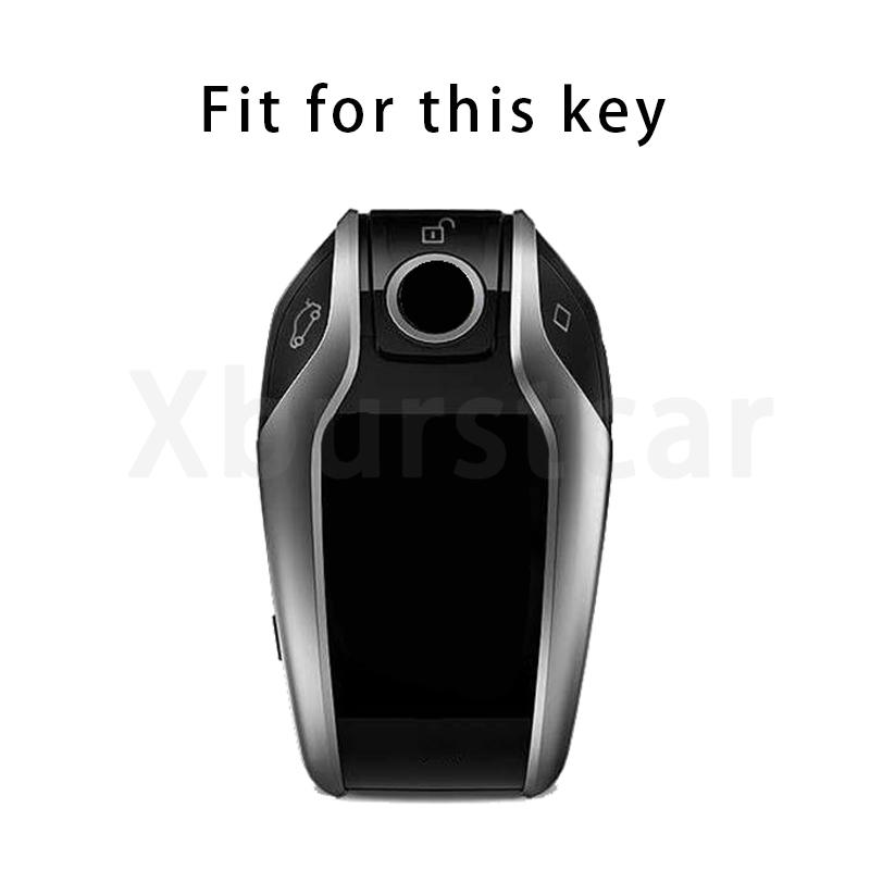 Car LED Display Key Cover Case Leather TPU for BMW G01 X3 X4 G02 G05 X5 G07 X7 G30 G12 G11 G32 G31 5 7 Series I8 I12 I15