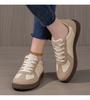 Leichte Frühlings-Freizeit-Damenschuhe in einfarbiger deutscher Stilrichtung, vielseitig, weiß
