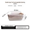 Double-Layer Draining & Storage Basket for Vegetables and Fruits