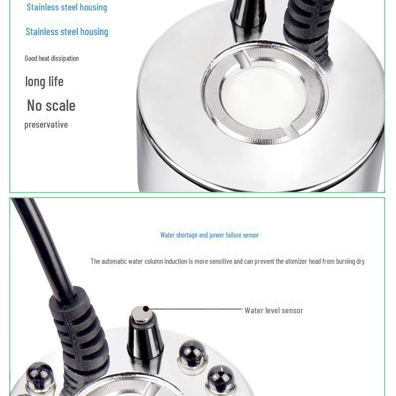 "Adjustable Single-Head Ultrasonic Atomizer for Bonsai Rockery, Large Fog Humidifier & Landscaping Spray Head"