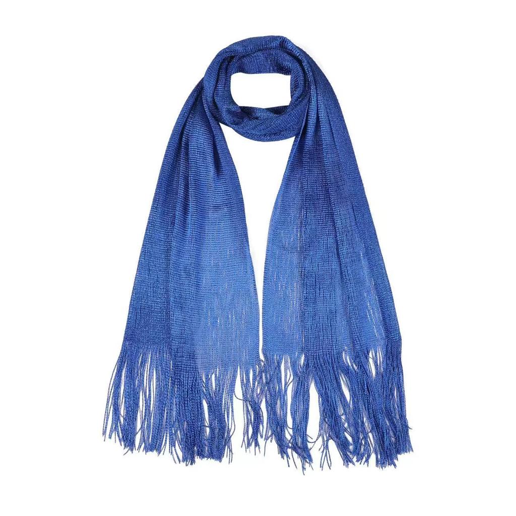 Women'S Artificial Silk Scarf Gold And Silver Silk Flat Scarf Thin Scarf Polyester And Nylon Scarf European And American Hollow Scarf