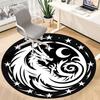 1pc Dragon Moon Office Round Area Rug, Under Office Chairs Bedroom Living Room Home Decor, Room Deco, Available In Various Sizes