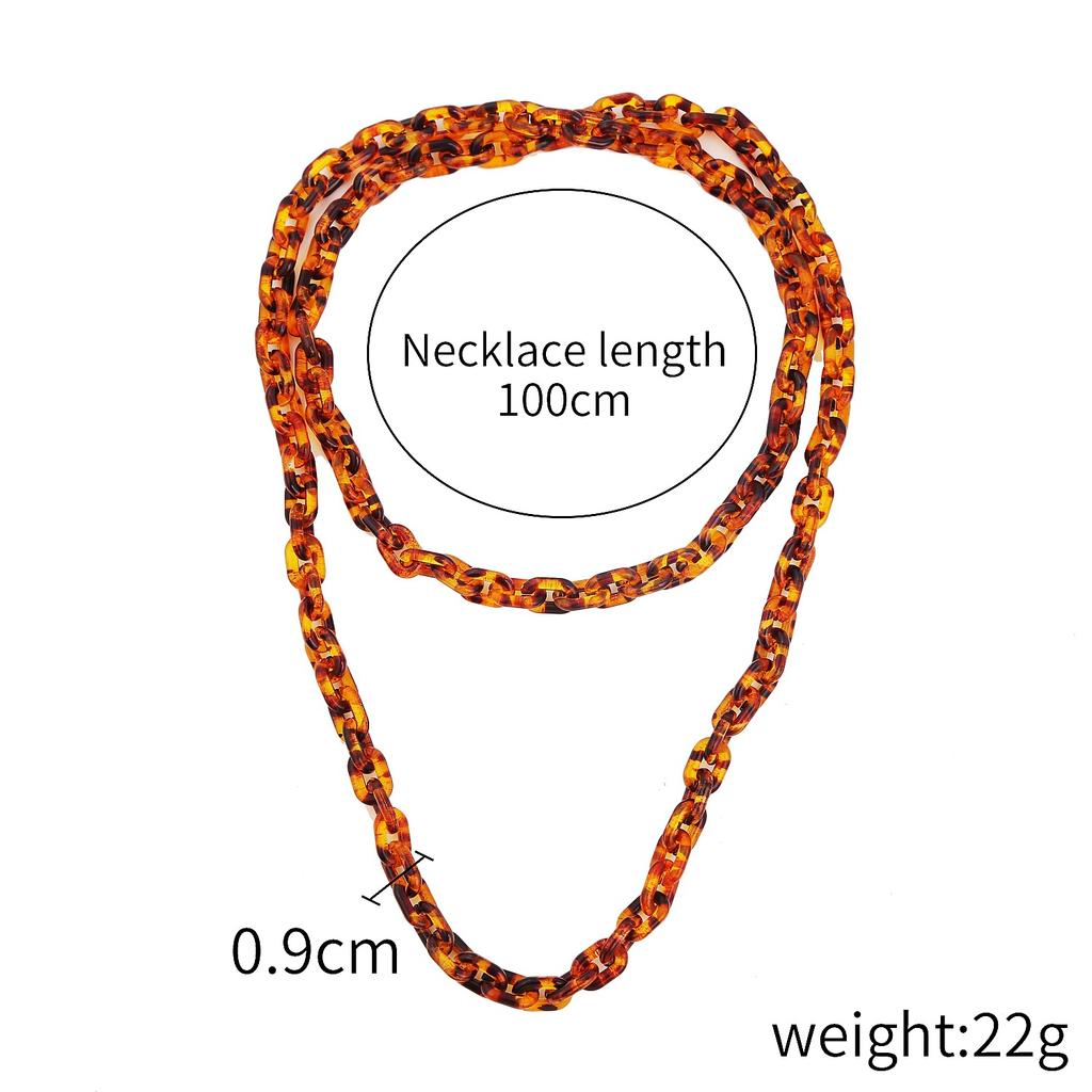Necklace for Women Accessoriesins Double Layer Sweater Chain Long Cross Personalized Acrylic Necklacejewelry Beautiful Elegant Necklace for Her