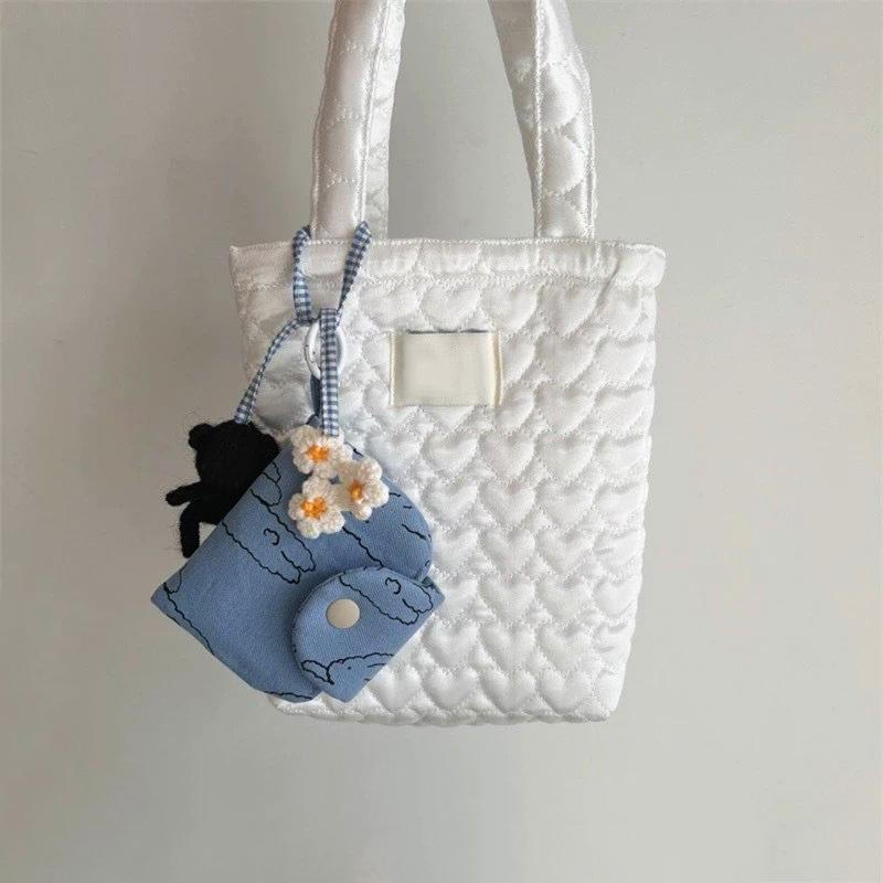 1PC Small Multi-Pocket Crossbody Bag Charm Keychain Cute Bunny Zipper Pouch Organizer Compact size 9.5x10cm