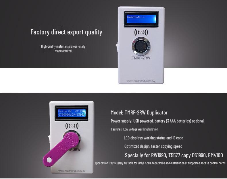 TMRF-2RW Portable Card Reader/Writer - RW1900, T5577ID5200 Copier Reader