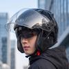 3/4 Motorcycle Helmet Men Women 3C Certified Electric Bike Half With LED Light All Season Commuter