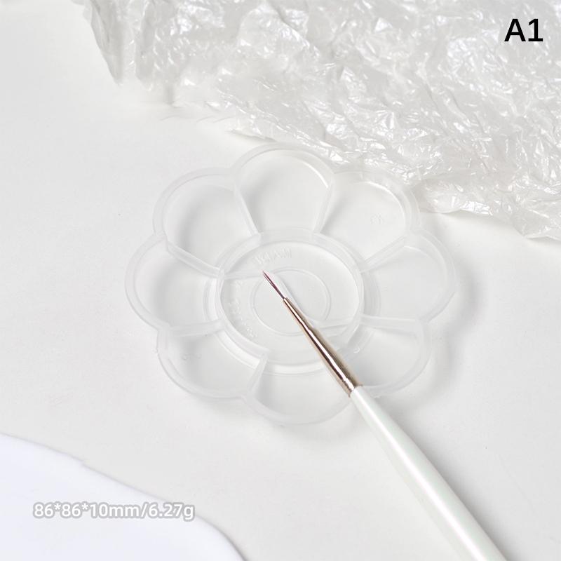 8 Holes Nail Art Color Palette With Display Stand Uv Gel Polish Holder Diy Drawing Paint Dish Manicure Tool