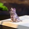 Resin Crystal Dogs Snow Shih Tzu And Golden Retriever Home Decor Gift For Animal Lovers