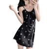 Ice Silk Nightgown Internet Celebrity Women's Summer Hot Stamping Silver Butterfly Thin Pajamas Suspender Vest Sexy Pure Loungewear Suit