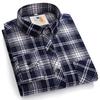 Flanell-Plaidhemden für Herren Klassischer Stil Langarm Umlegekragen Freizeitkleidung Täglicher Gebrauch Pflegeleicht Weiches Material Hemden