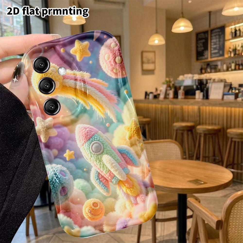 Phone Case: 2D flat, suitable for Samsung Galaxy A34 A35 M05 M06 S20 S22 S21 FE Plus 5G protective case, dreamy space, perfect Christmas and Halloween