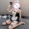 Sexy Crotchless Lingerie Women Cosplay Lolita Uniform French Apron T Panties Maid Dress Erotic Underwear Role Play Costumes Sets