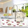 xigua Cute Cherry Fruit Dish Drying Mat for Kitchen Counter, Absorbent Microfiber Dishes Drainer Mats, Tableware Protector Dish Drying Pad 16x18in