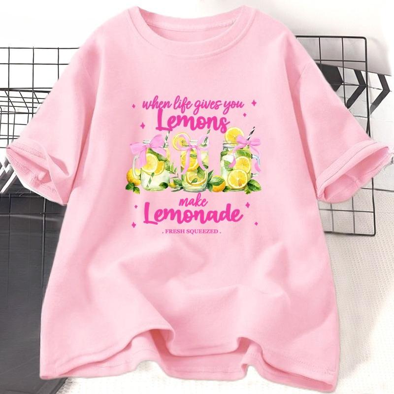 When Life Gives You Lemons Bedruikt T-shirt Dames Grappig Maak Limonade T-shirt Retro Katoen Korte Mouw Ronde Hals Dameskleding