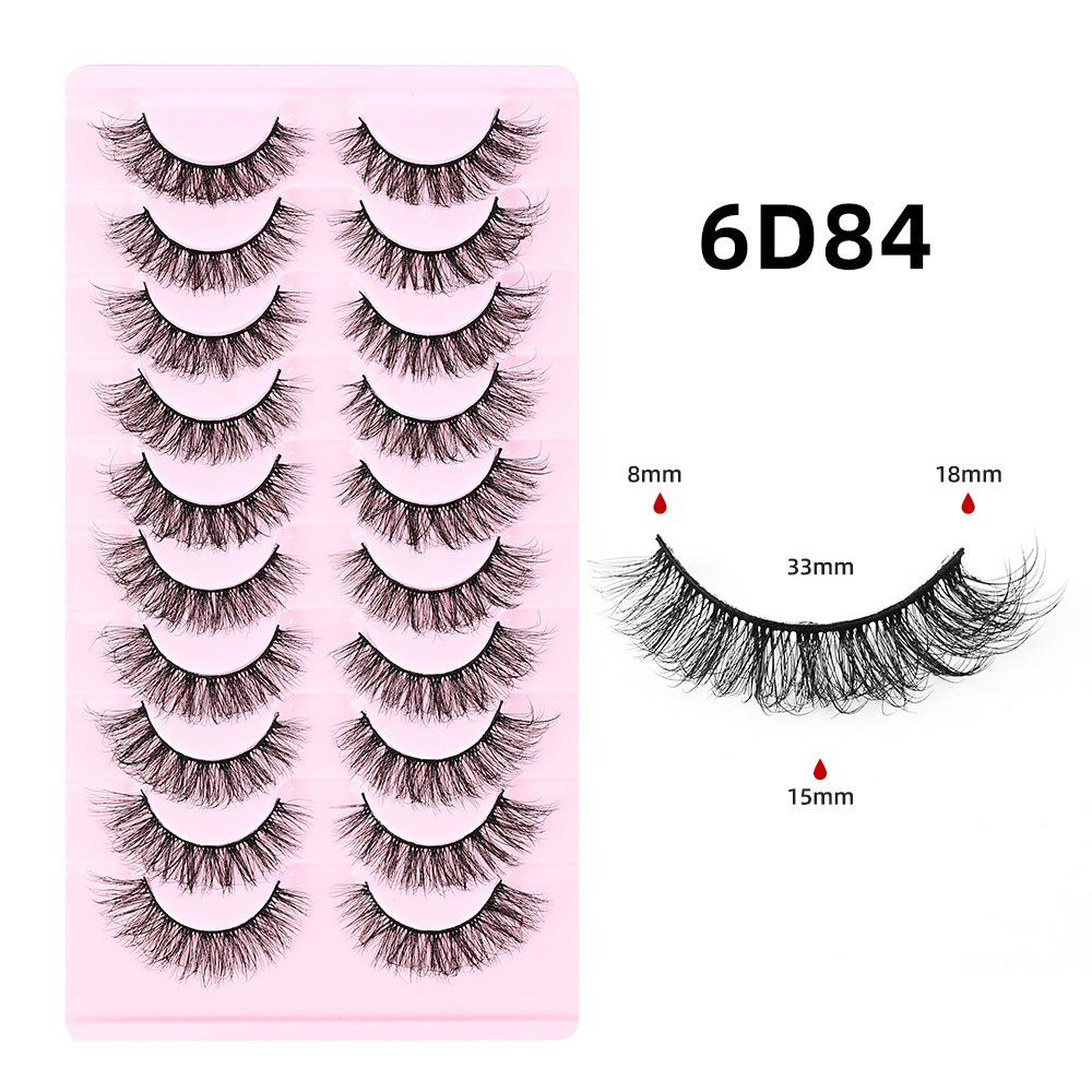 10 Pairs 3D Synthetic Mink Eyelashes Volume Dramatic Long False Eyelashes Bulk Pack