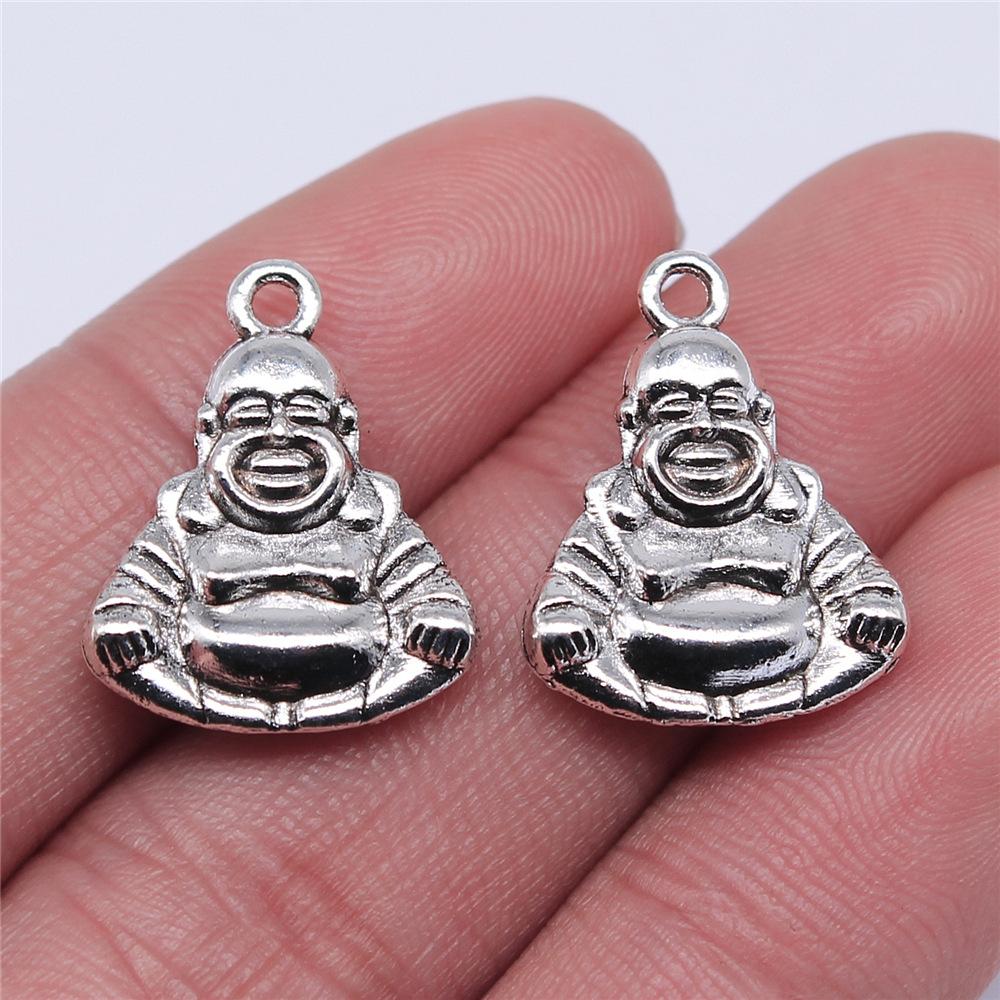 10pcs Charms Buddha Antique Silver Color Buddha Statue Pendant Charms Buddhism Buddha Charms For Jewelry Making