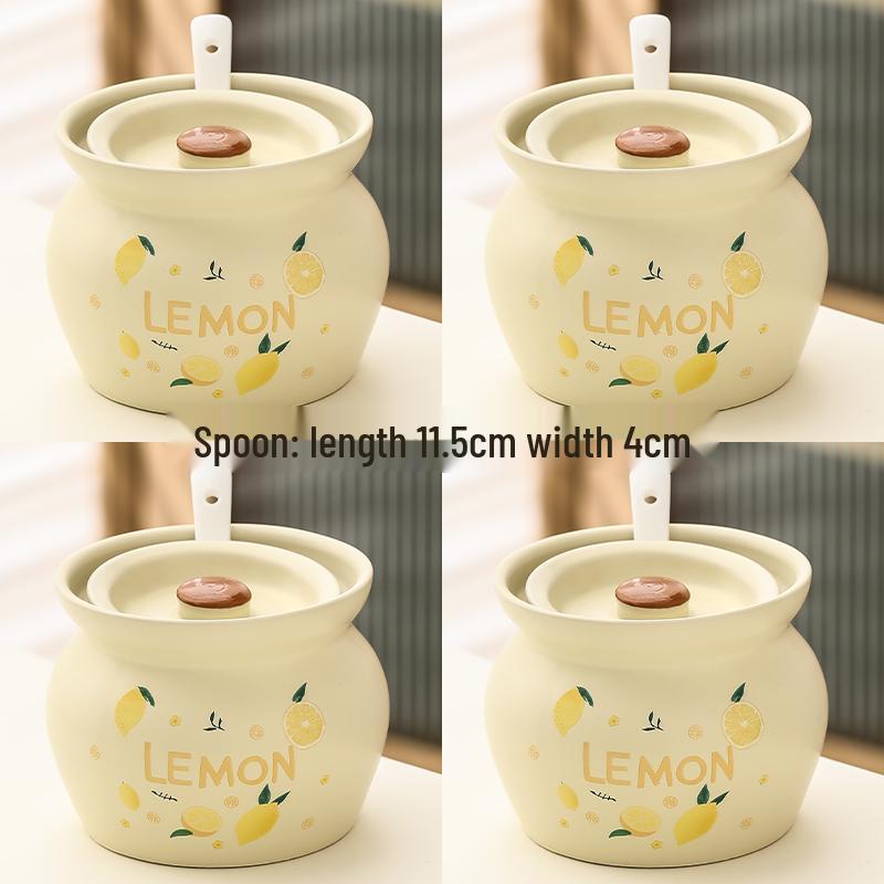 Ceramic Earthen Pot with Lid for Stews & Double Boiled Dishes - Single-Serve Steamed Egg Cup Included