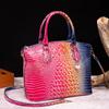 Portable Crossbody Retro Women's Bag Multicolor Crocodile Brahman