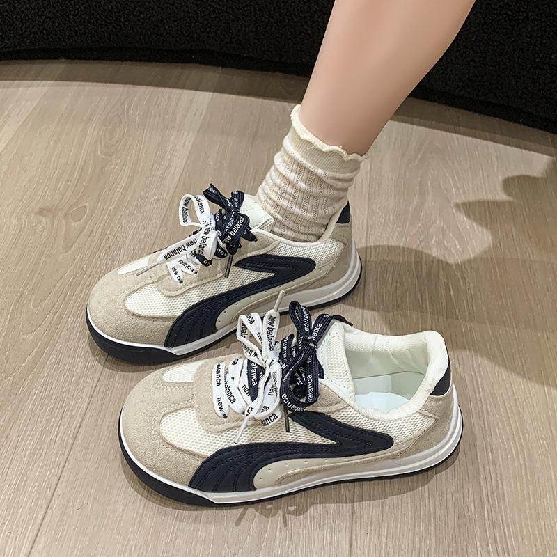 2025 Autumn German Training Shoes Women's New Versatile and Lightweight Casual Board Shoes Platform Running Shoes Breathable Mesh Sneakers