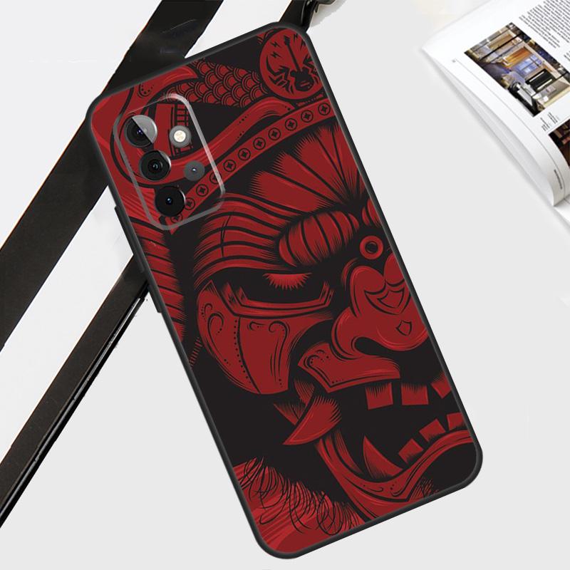 

Japanese samurai Oni Demon Mask Case For Samsung Galaxy A12 A22 A32 A52 A56 A36 A26 A16 A06 A54 A34 A14 A13 A53 A15 A35 A55 Samsung A12