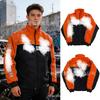 Gruba Bawełniana Haftowana Kurtka Motocyklowa Unisex Ciepła Odzież Wierzchnia Sporty Rowerowe