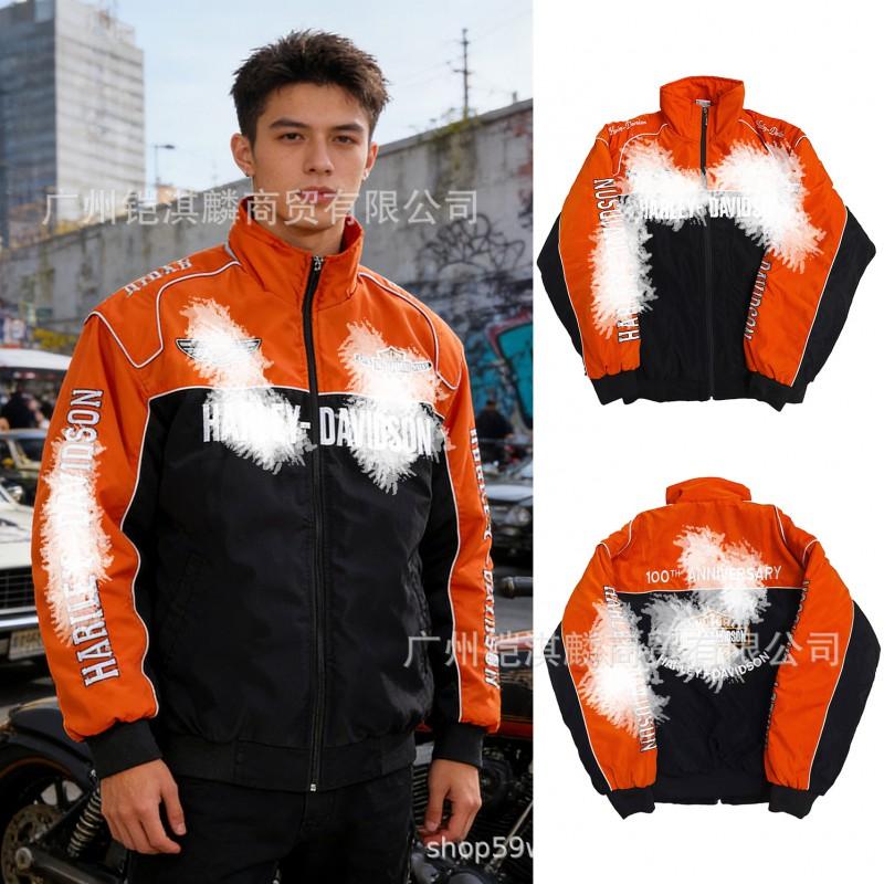 Gruba Bawełniana Haftowana Kurtka Motocyklowa Unisex Ciepła Odzież Wierzchnia Sporty Rowerowe