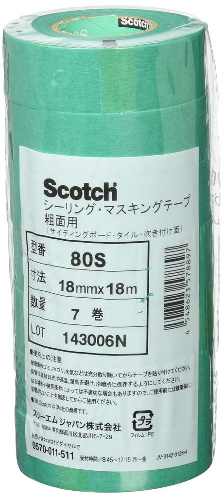 3M Scotch Maskovací páska pro hrubé 18 mm široké x 7 18x18 povrchy, 80S, 18M, role, 80S,