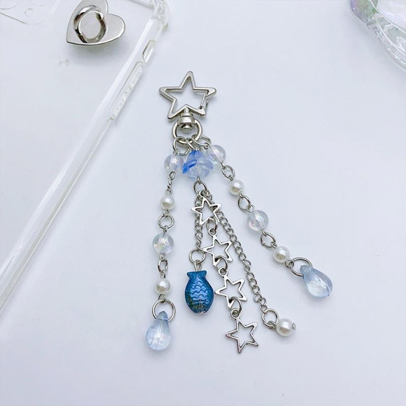 Strawberry Pendant Keychain Delicate Fruit Pendant Keyring Mobile Phone Pendant Strap Lanyard DIY Backpack