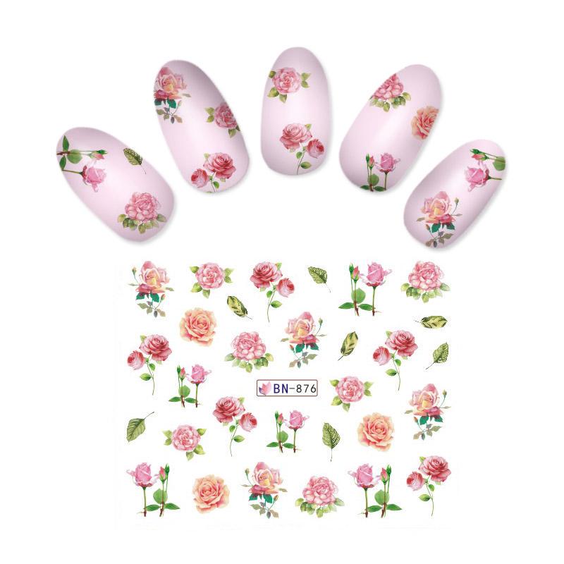 

KADS Фламинго цветок серии ногтей наклейки переноса воды наклейка DIY маникюр украшения для ногтей