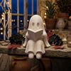 Trendy Desktop Ornament Ghost Reading Book Halloween Decoration, 3D Printed Shelf Sitter Statue, Gothic Style Decor Cute Spooky Sitting Figurine