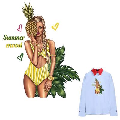 Thermische Patches Kleidung Ananas Mädchen T-Shirt Jeans Dekoration Wärme Transfer Diy Waschbar Neue Mode Eisen Auf Patches